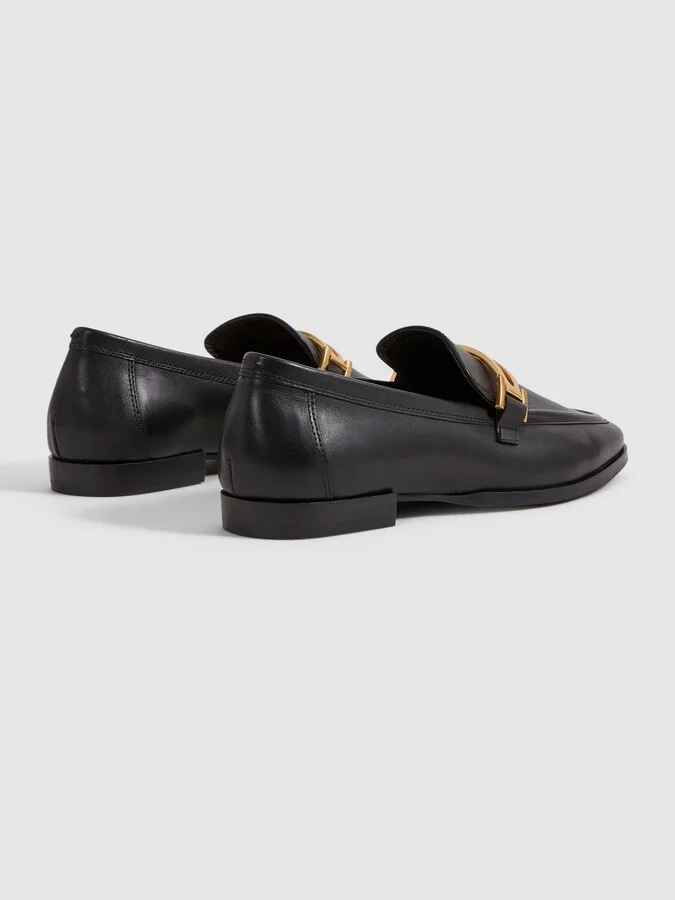 Leather Rounded Loafers - Image 4