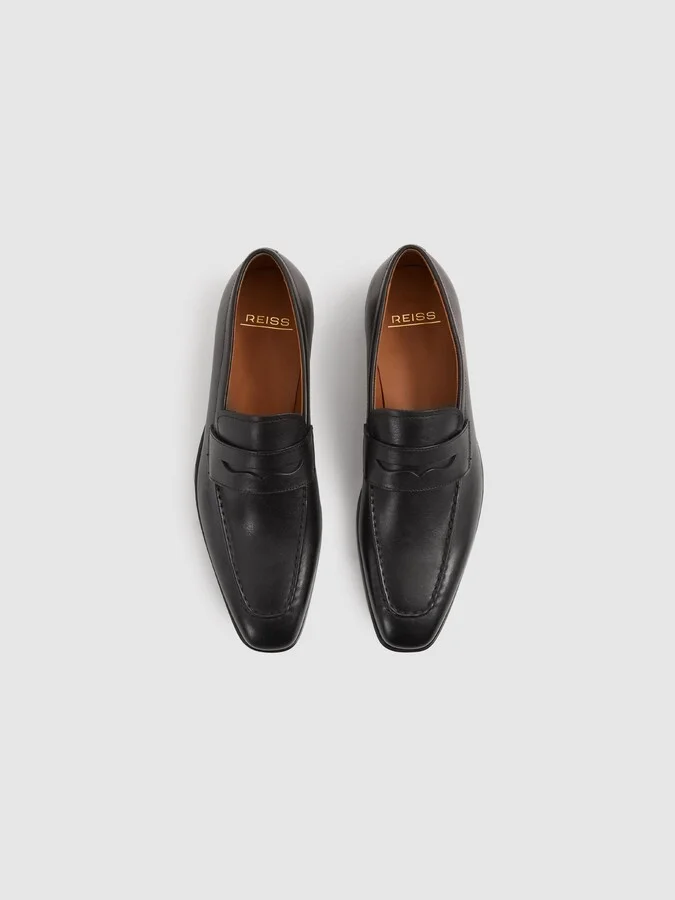 Leather Saddle Loafers - Image 3