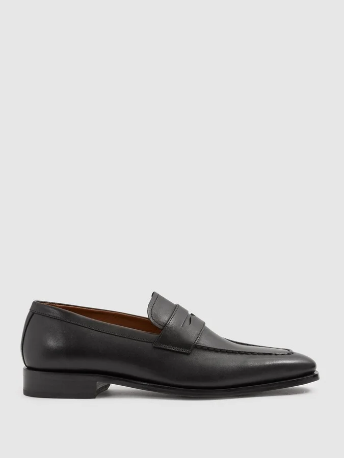 Leather Saddle Loafers
