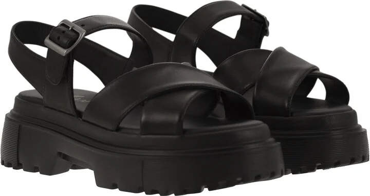 Leather Sandal With Midsole - Image 4