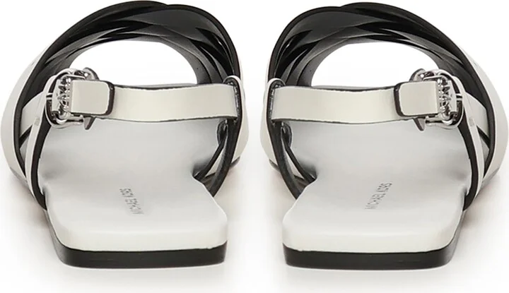 Leather Sandals Irene Sling Flat - Image 3