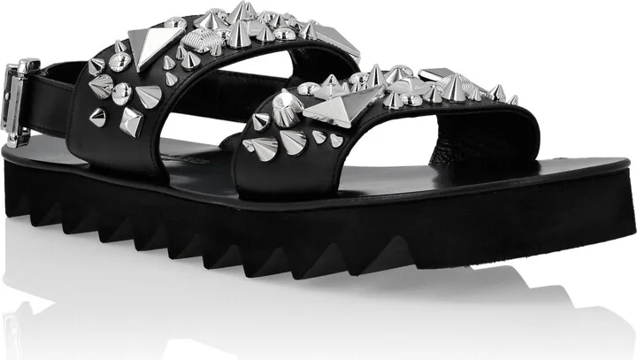 Leather Sandals Studs