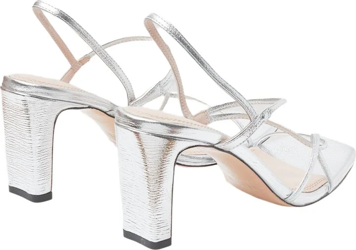 Leather sandals with a wide heel - Image 2