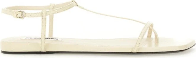 Leather Sandals With Ankle Strap