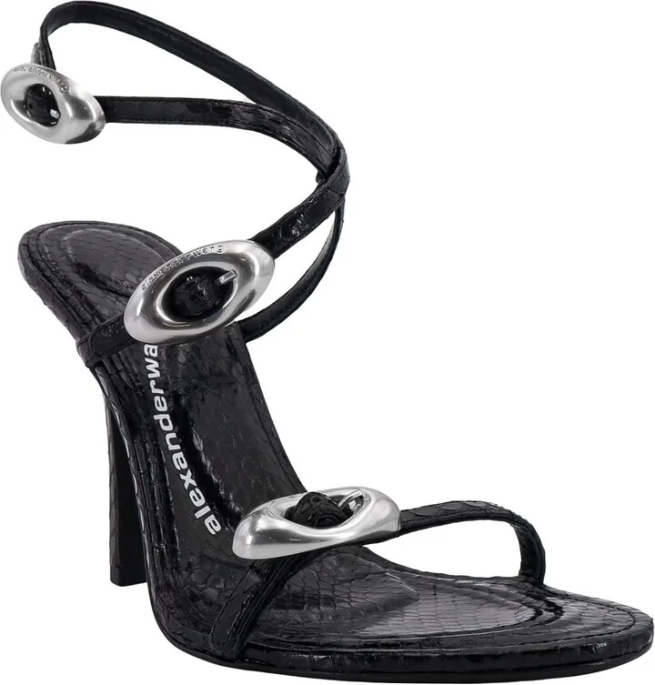 Leather Sandals With Croco Print - Image 2