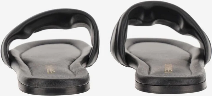 Leather Sandals With Logo - Image 4
