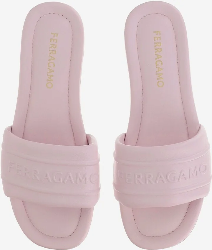Leather Sandals With Logo - Image 2