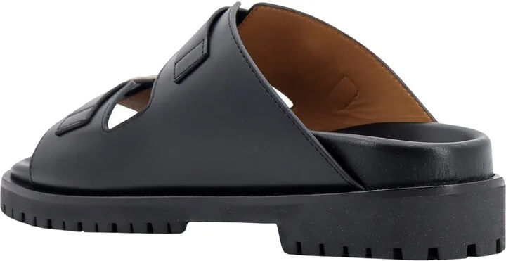 Leather Sandals With Metal Buckles With Arrow Logo - Image 3