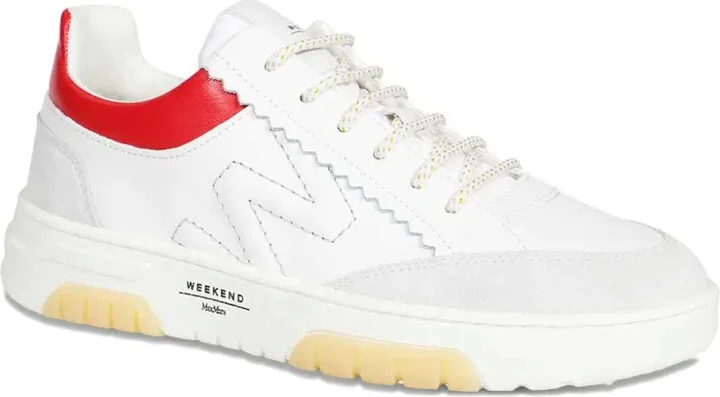Leather Scallop-Trim Sneakers - Image 2