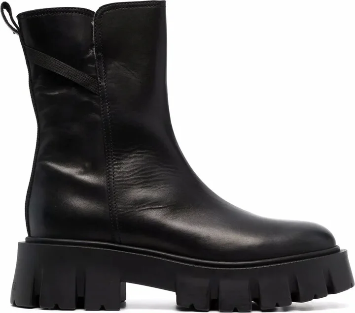 Leather Shearling Boots