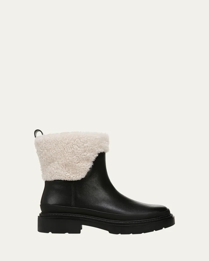 Leather Shearling Winter Booties