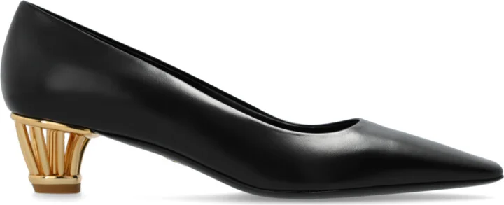 Leather Shoes `Alessya`, , - Black