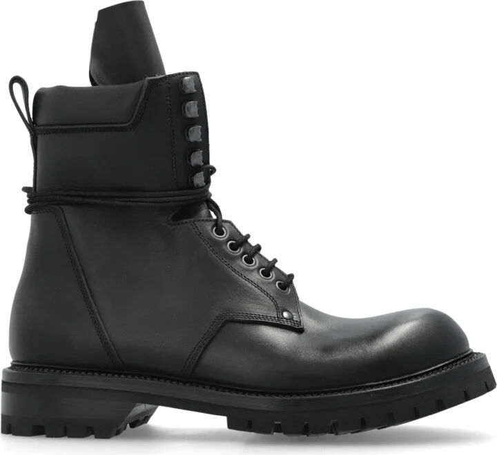 Leather Shoes Army Low, , - Black
