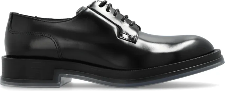 Leather Shoes, , - Black