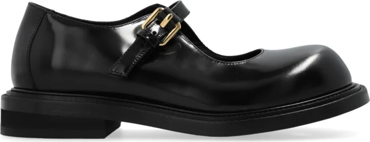 Leather Shoes, , - Black