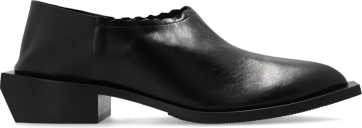 Leather Shoes, , - Black