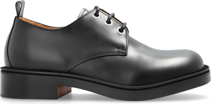 Leather Shoes, , - Black