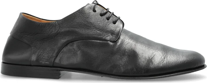 Leather Shoes, , - Black