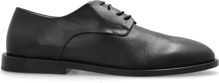 Leather Shoes, , - Black