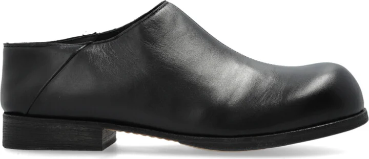 Leather Shoes, , - Black