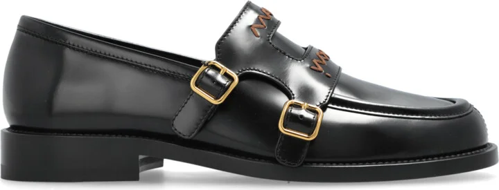 Leather Shoes, , - Black