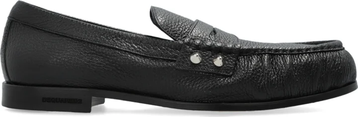 Leather Shoes, , - Black