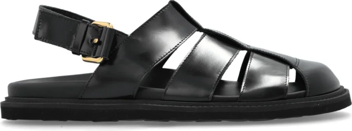 Leather Shoes, , - Black