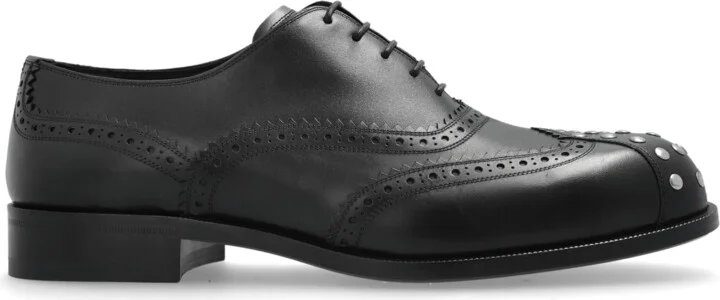 Leather Shoes, , - Black