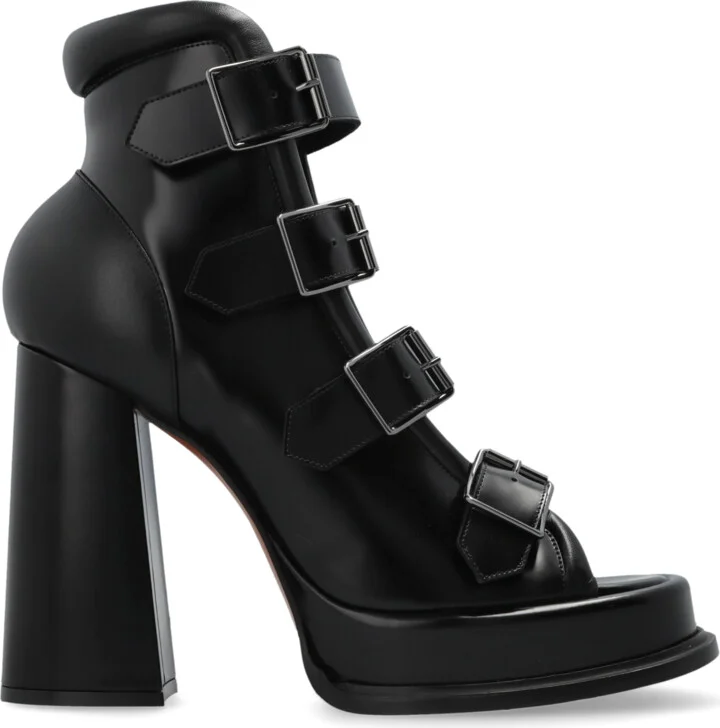 Leather Shoes, , - Black