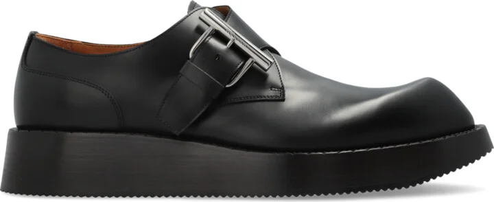 Leather Shoes, , - Black
