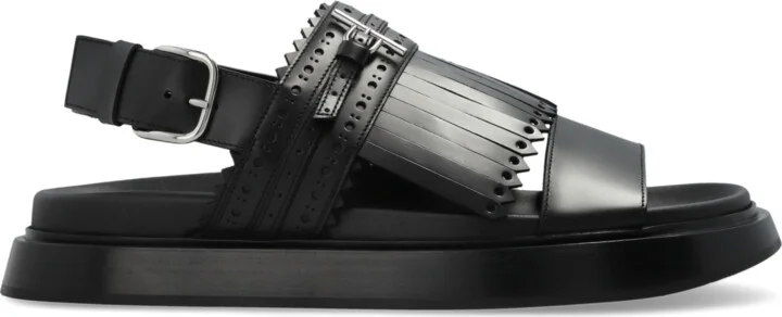 Leather Shoes, , - Black