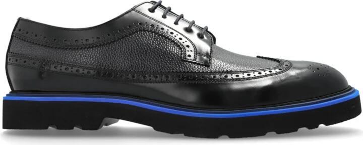 Leather Shoes, , - Black
