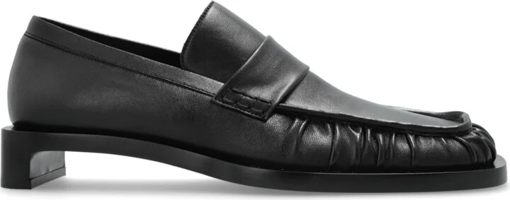 Leather Shoes, , - Black