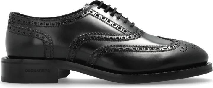 Leather Shoes, , - Black