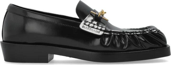 Leather Shoes, , - Black