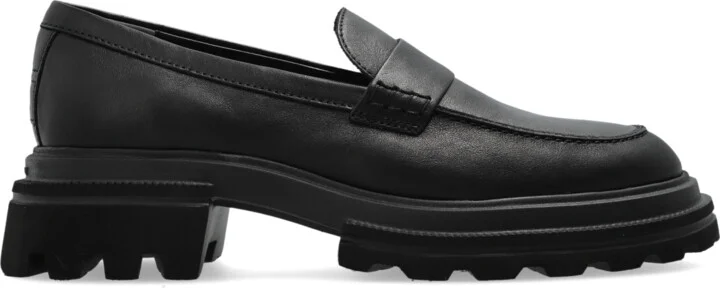 Leather Shoes, , - Black