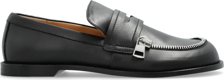 Leather Shoes, , - Black
