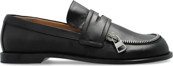 Leather Shoes, , - Black
