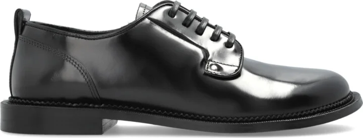 Leather Shoes, , - Black