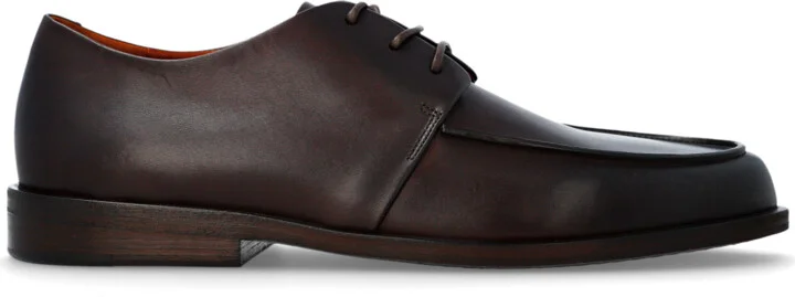 Leather Shoes, , - Brown