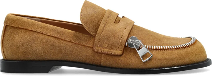 Leather Shoes, , - Brown