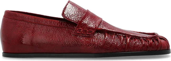 Leather Shoes, , - Burgundy