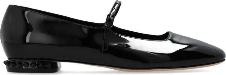 Leather Shoes `Camoscio`, , - Black