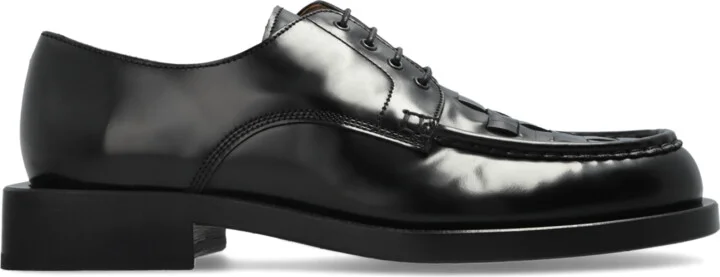 Leather Shoes Les Derbies Tresses, , - Black