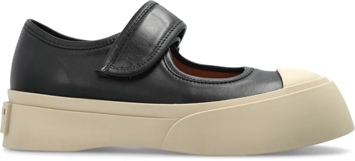 Leather Shoes Mary Jane, , - Black