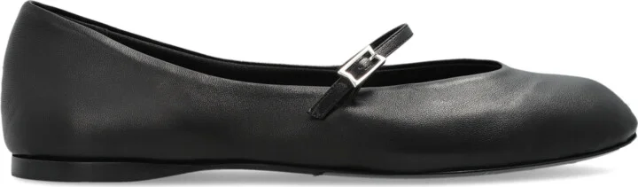 Leather Shoes `MMBallet`, , - Black