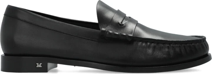 Leather Shoes Type Loafers, , - Black