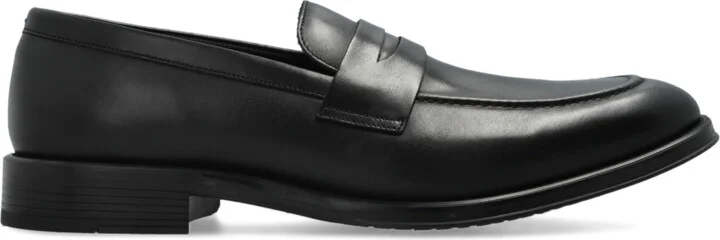 Leather Shoes Type Loafers, , - Black