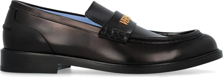 Leather Shoes Type Loafers, , - Black