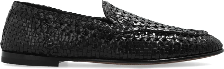 Leather Shoes Type Loafers, , - Black